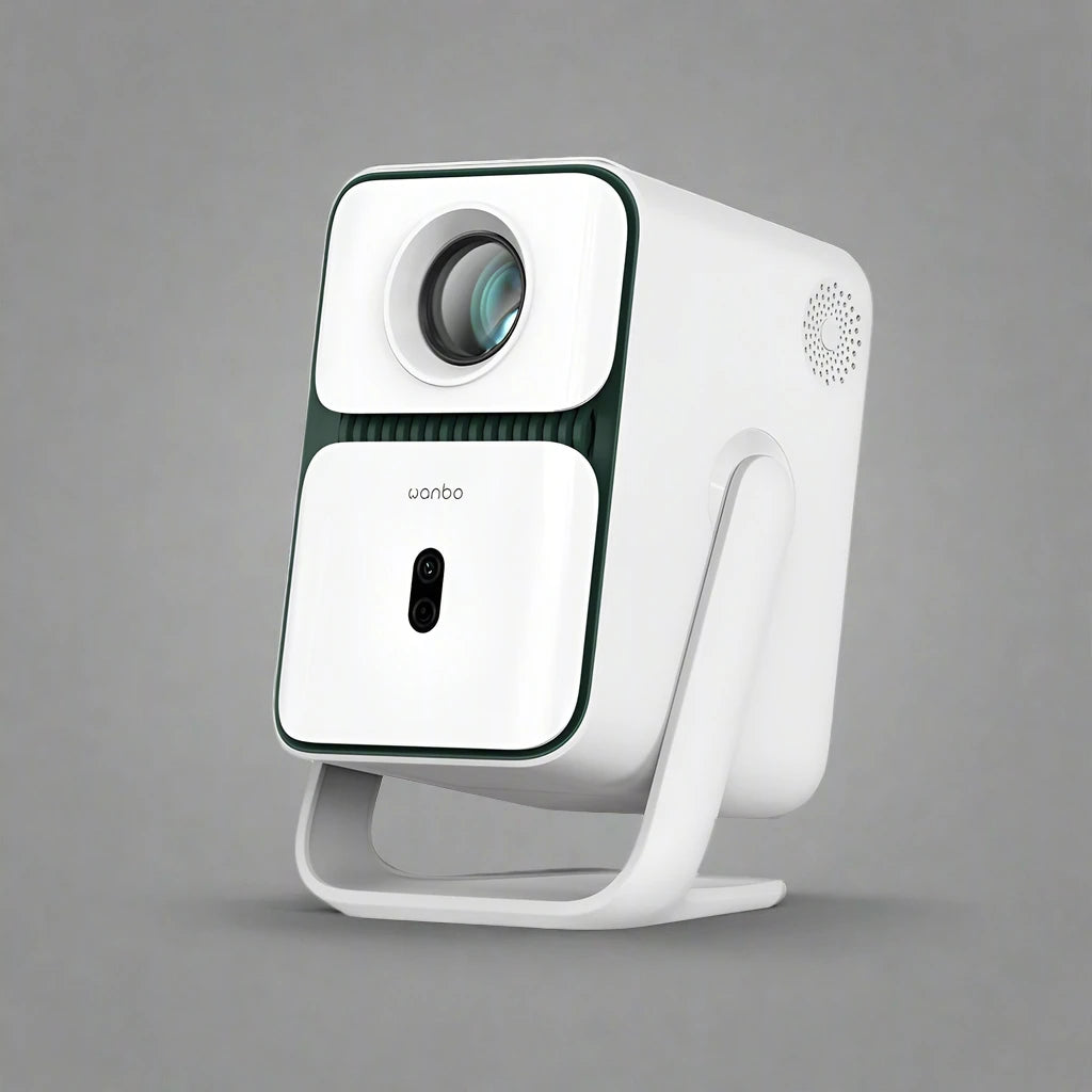 white wanbo small portable projector